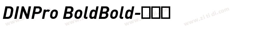 DINPro BoldBold字体转换